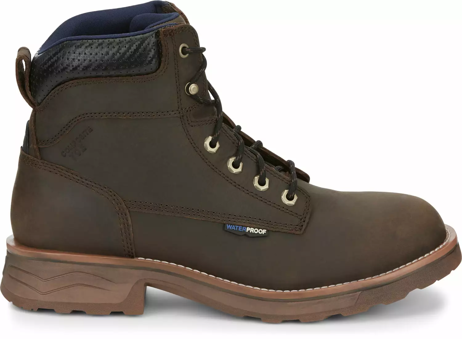 Tony Lama 6in WP Mens Walnut Kinetic Leather Work Boots 5 Tony Lama 6in WP Mens Walnut Kinetic Leather Work Boots - Image 3