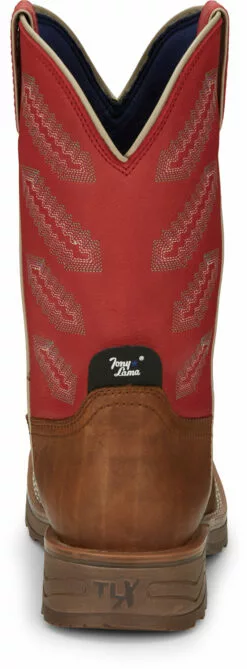 Tony Lama 11in Mens Red/Brown Energy Comp Toe Leather Work Boots -Boots Sales Shop TNL 006 TW3400