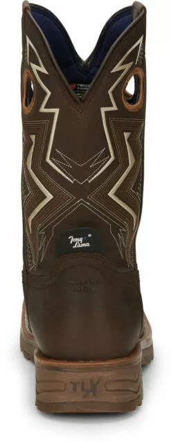 Tony Lama 11in Mens Walnut Force Comp Toe Leather Work Boots -Boots Sales Shop TNL 006 TW3403