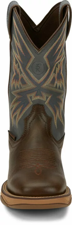 Tony Lama 11in 3R Mens Coffee/Blue Bartlett Leather Work Boots -Boots Sales Shop TNL 008 RR3358