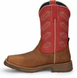 Tony Lama 11in Mens Red/Brown Energy Comp Toe Leather Work Boots -Boots Sales Shop TNL 009 TW3400