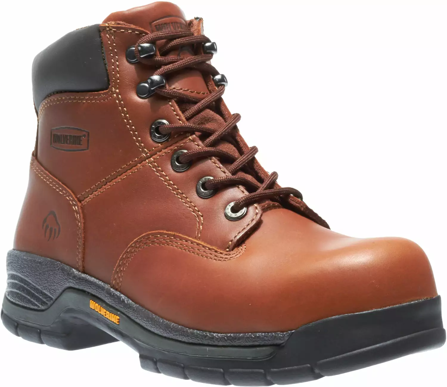 Wolverine Mens Brown Leather Harrison ST EH Lace-Up Work Boots 3 Wolverine Mens Brown Leather Harrison ST EH Lace-Up Work Boots