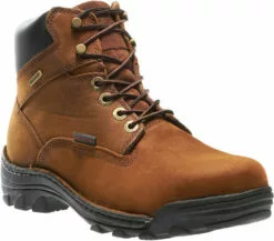 Wolverine Mens Brown Leather Durbin WP 6in ST Work Boots