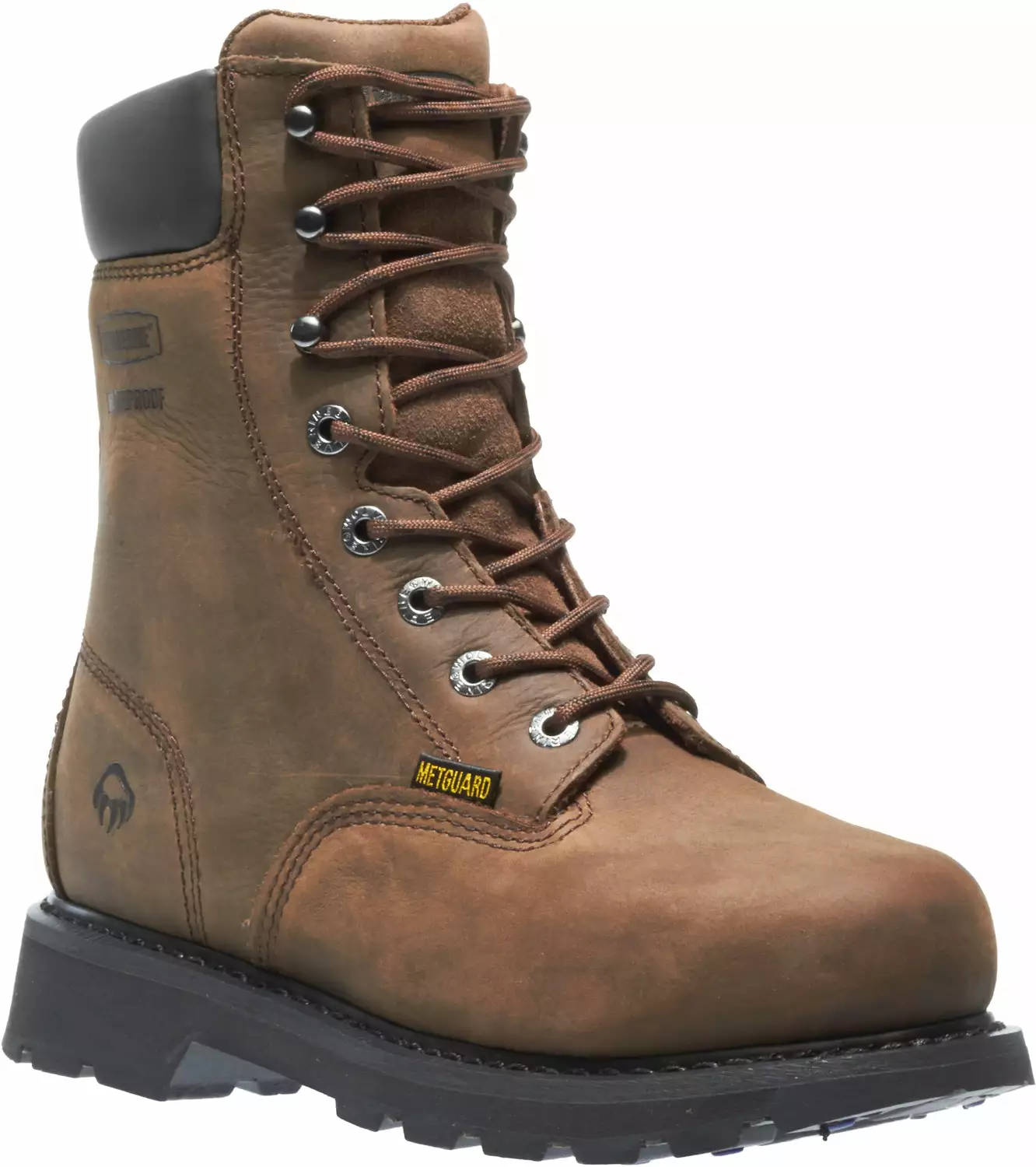 Wolverine Mens Brown Leather McKay WP ST 8in Work Boots 3 Wolverine Mens Brown Leather McKay WP ST 8in Work Boots