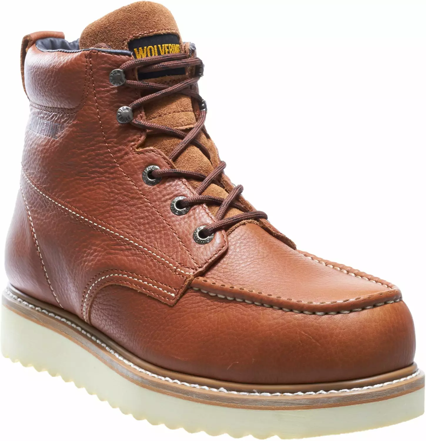 Wolverine Mens Honey Leather Moc-Toe 6in ST EH Work Boots 3 Wolverine Mens Honey Leather Moc-Toe 6in ST EH Work Boots