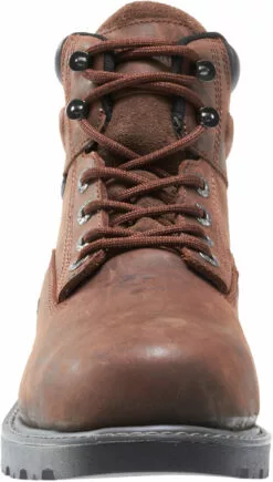 Wolverine Mens Dark Brown Leather Floorhand WP ST 6in Work Boots -Boots Sales Shop WBSM W10633 101215 F16 090