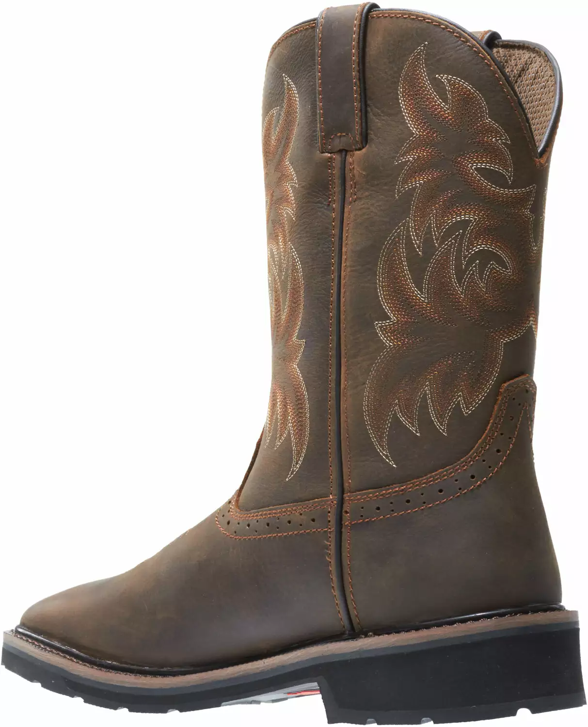 Wolverine Mens Dk Brown/Rust Leather Rancher ST Wellington Work Boots 8 Wolverine Mens Dk Brown/Rust Leather Rancher ST Wellington Work Boots - Image 6