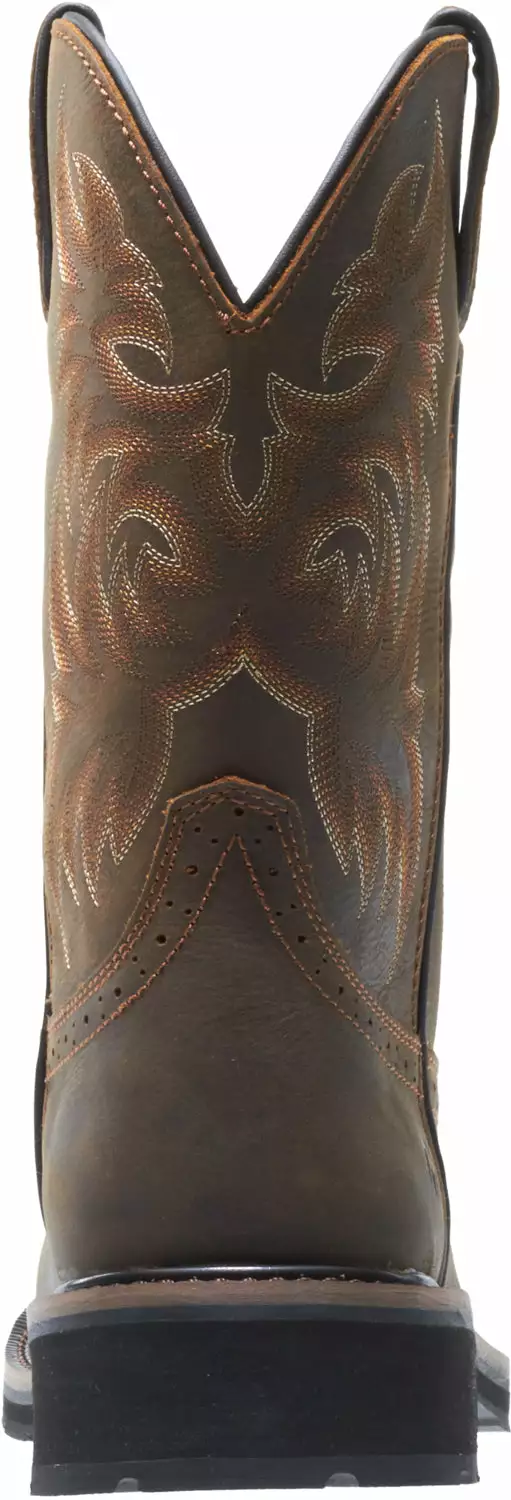 Wolverine Mens Dk Brown/Rust Leather Rancher ST Wellington Work Boots 9 Wolverine Mens Dk Brown/Rust Leather Rancher ST Wellington Work Boots - Image 7
